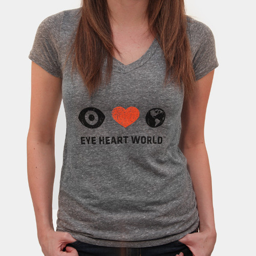 Eye Heart World V-Neck T-Shirt